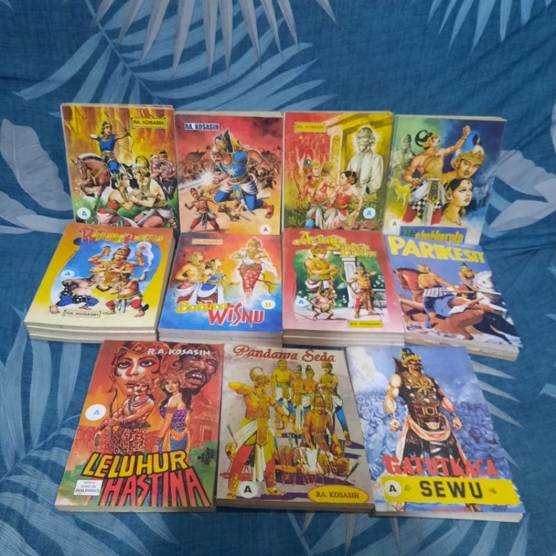 Paket 33 Komik RA Kosasih Mahabharata Bharatayudha Wayang Purwa Pandawa Arjuna Parikesit Cersil Gato