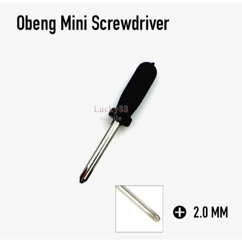 Obeng Mini M232 Kepala Hitam Alat Perbaikan Bongkar Pasang Obeng Silang 2.0MM Mini Screwdriver Obeng