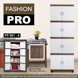 LEMARI PAKAIAN PLASTIK CLUB MINI FASHION PRO MOTIF 501 SUSUN 4