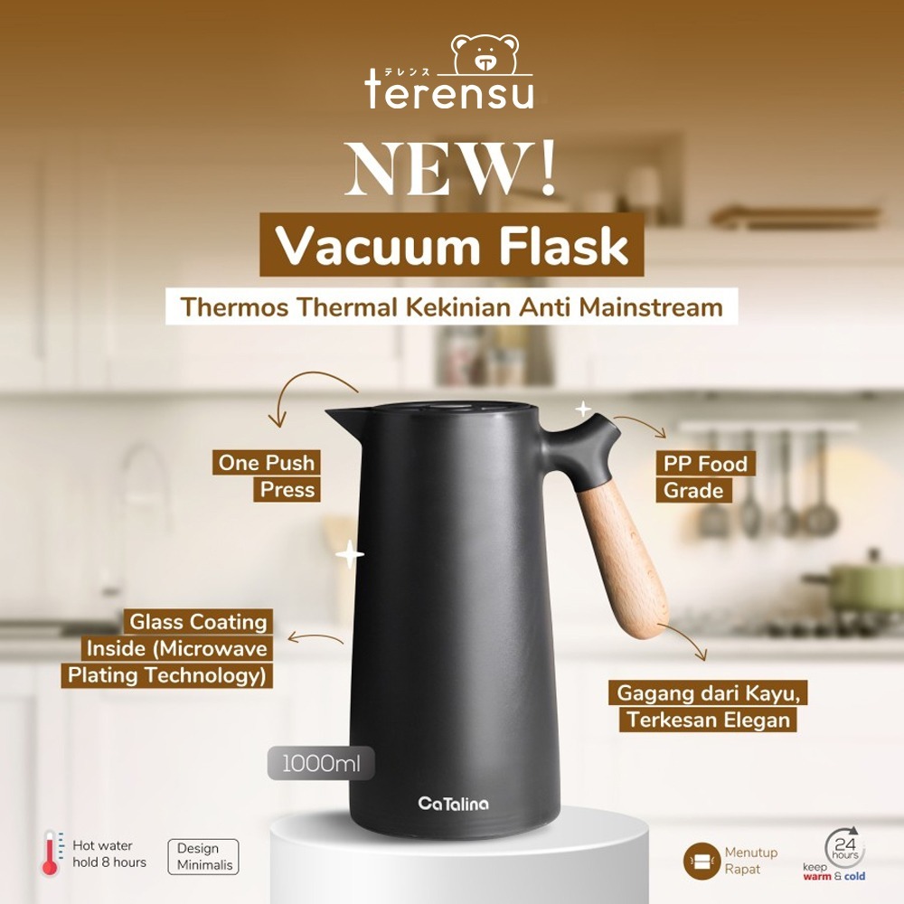 Termos Air Panas Tahan Panas 24 Jam Teko Estetik Thermos Penyimpanan Air Panas