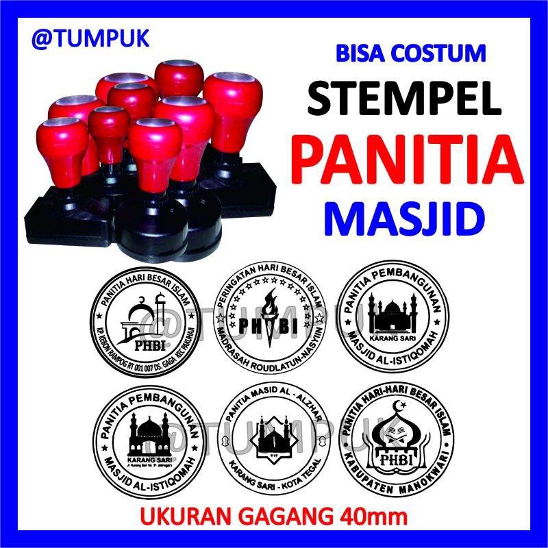 

(promo) Stempel murah stempel Panitia Masjid PHBI stempel Peringatan Hari Besar Islam Stempel panitia stempel flash siap pakai ukuran gagang 40mm