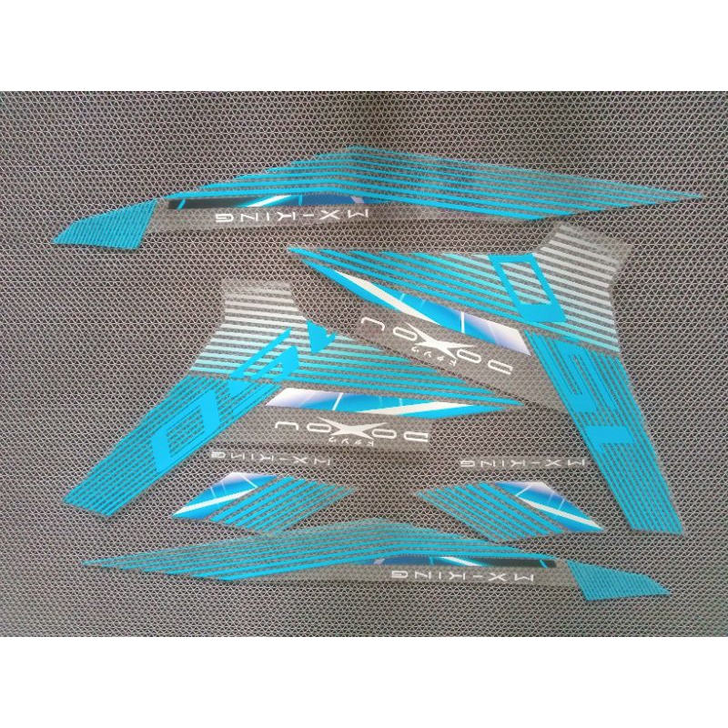 STRIPING TRANSPARAN MX KING 150 DOXOU MOTIF ELEGAN CUSTOME