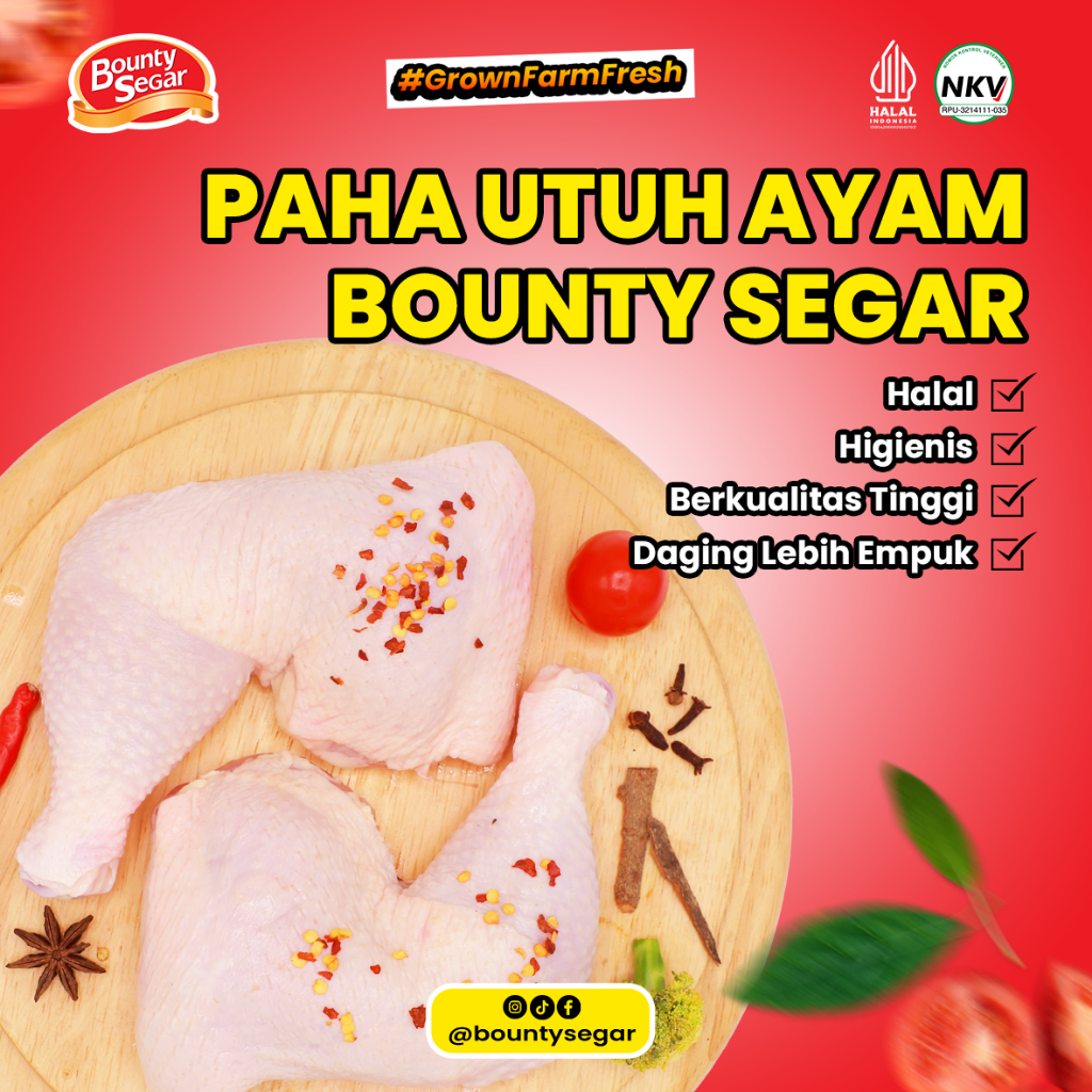 

Paha Utuh Ayam Sehat & Higienis 450-500gr / 950-1000gr | Premium, Halal, Bergizi Tinggi