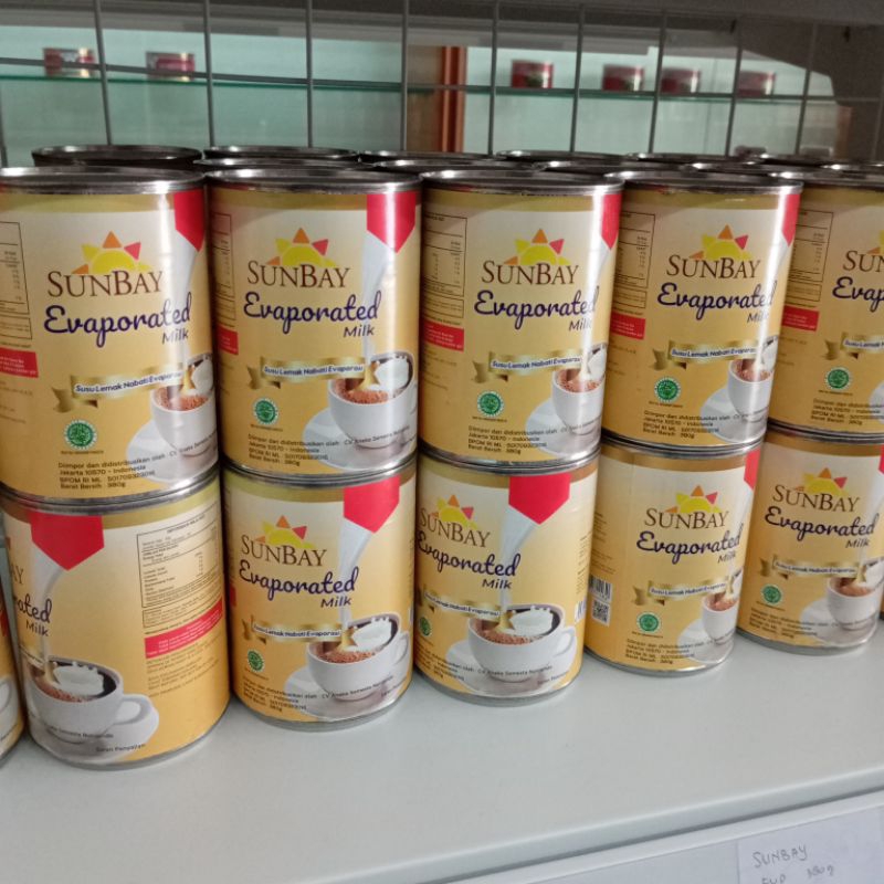 

Sunbay Evaporated Milk Susu Lemak Nabati Evaporasi untuk Campuran Minuman Teh Kopi Milktea Kekinian Dessert Manis Masakan Gurih Creamy