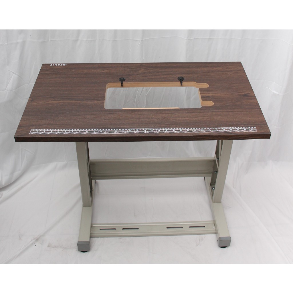 Meja Mesin Jahit Mesin Flat Bed / Traditional Dengan Kaki I / Kaki T Original SINGER Inclued mata en