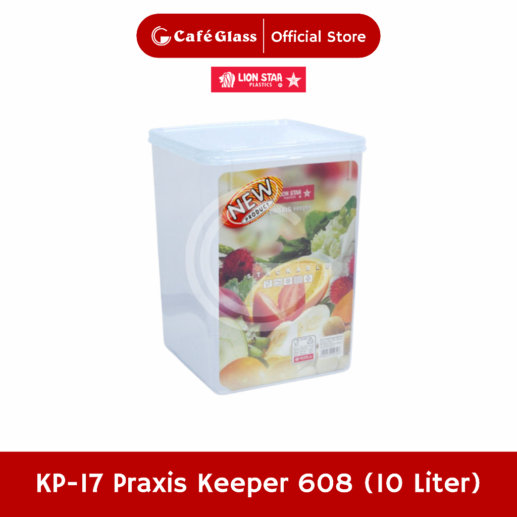 TOPLES PLASTIK KP-17 | ANTI TUMPAH FOOD STORAGE BESAR (10L) | PRAXIS KEEPER LION STAR
