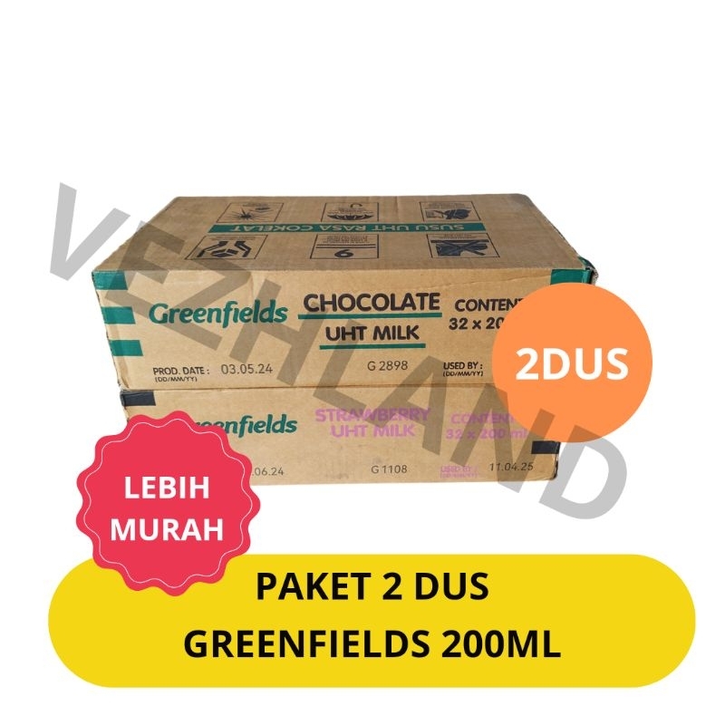 

[ PAKET 2 DUS ] Susu UHT Greenfields 200ml ( Grosir ) ( Surabaya )