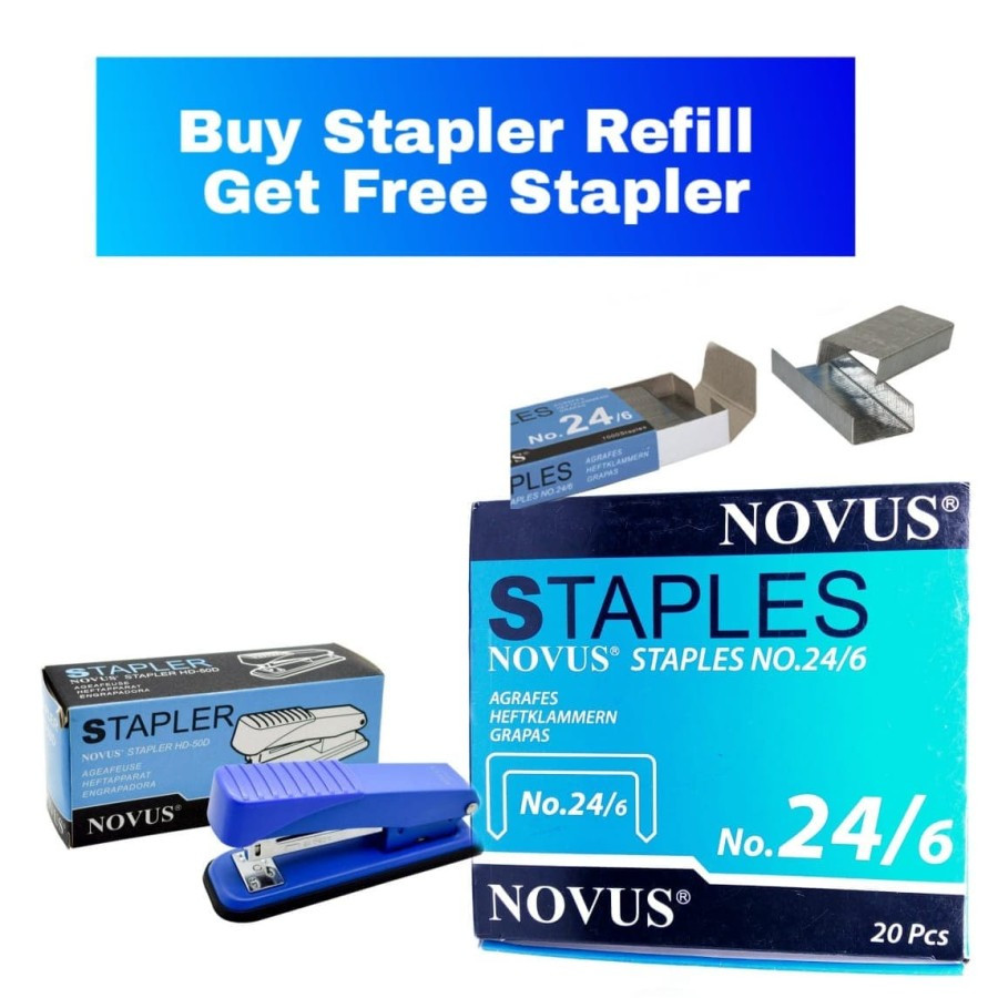 Buy Stapler Refill no.3 Get Free Stapler - isi Staples 24/6
