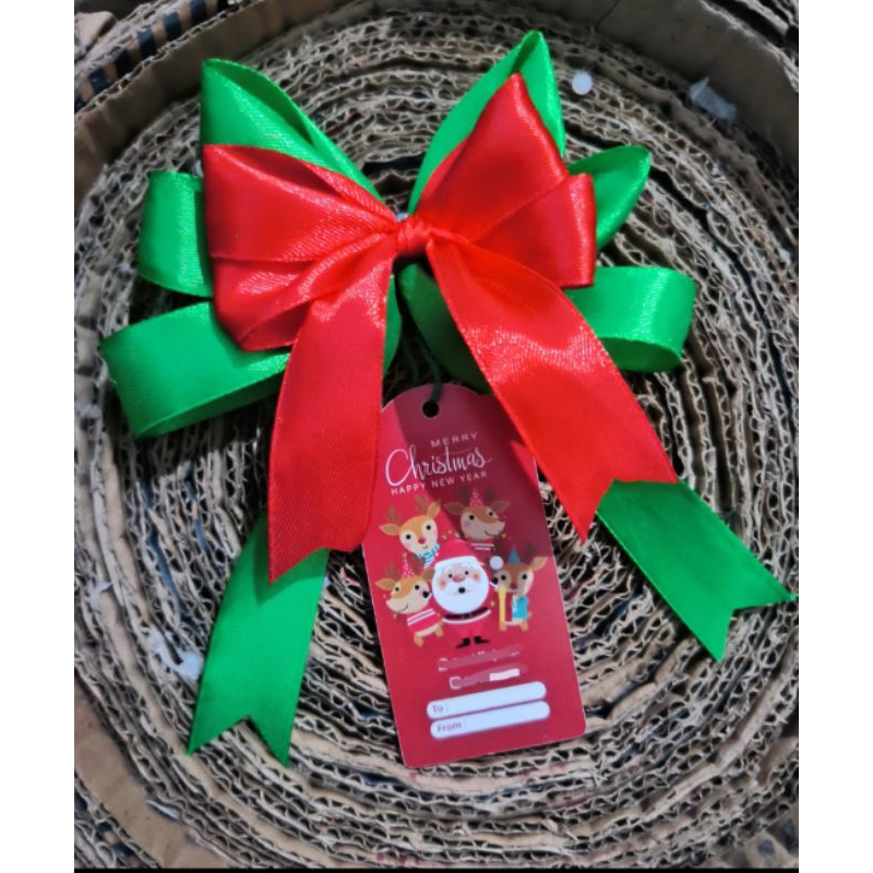 Hang Tag Natal dan Tahun Baru ucapan Merry Christmas and Happy New Year