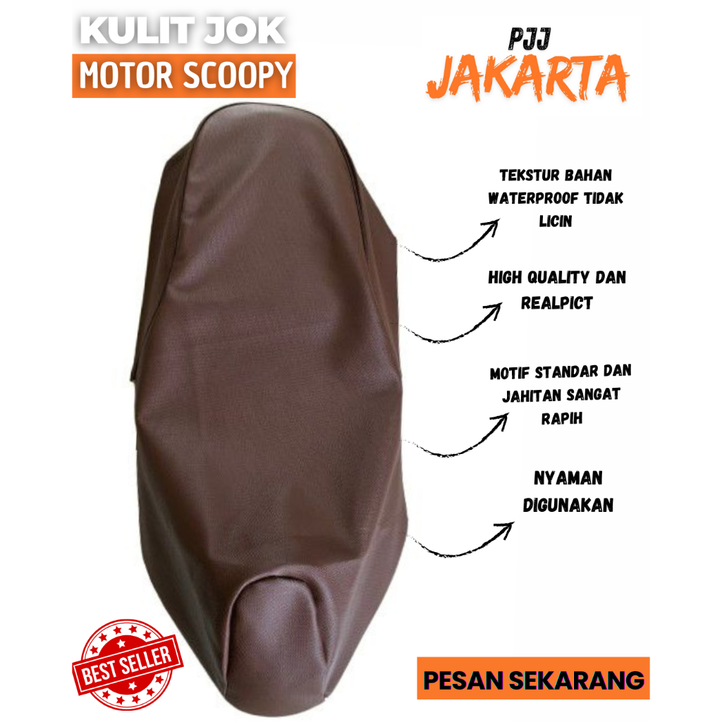 KULIT JOK SCOOPY COKLAT Sepeda Motor > Aksesoris Sepeda Motor > Jok & Sarung Jok Motor Scoopy