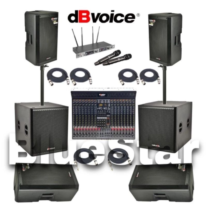 Paket Sound dbvoice Superfly 15A + Sub X18SA Original 4 Speaker 15 inch + 2 Sub 18 inch