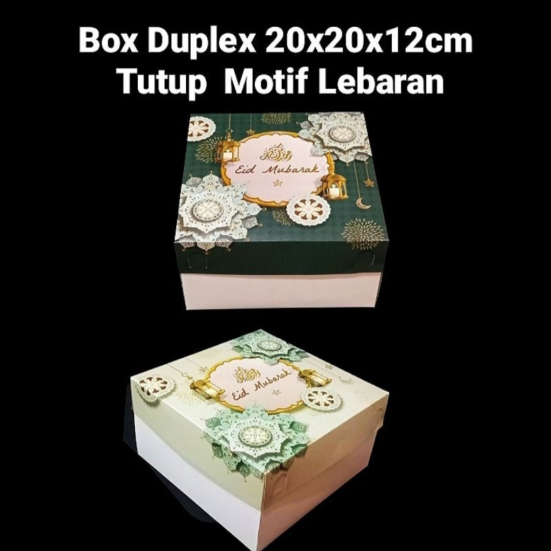 

( 5 pcs ) Cake Box Kue Bolu Lapis Legit Kardus Lebaran 20x20x12 cm Muat 4 Toples Tabung 600ml