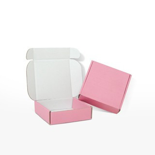 

(5pcs) Box Hampers Kemasan Kado Hadiah Souvenir Dus Snack 10x10x3cm Motif Pink Polos