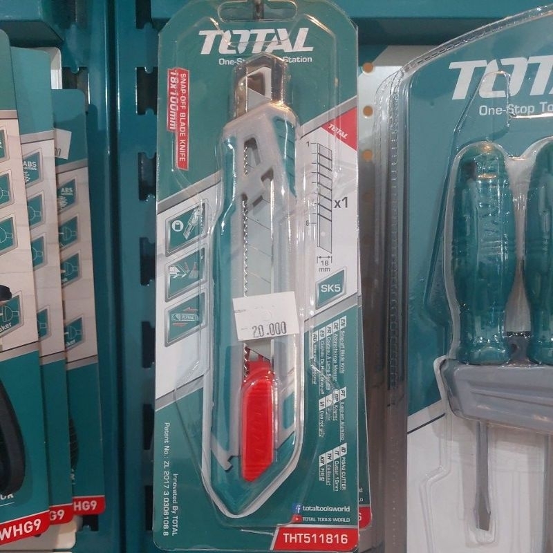 

Total Snap Off Blade Knife/Pisau Cutter THT511816