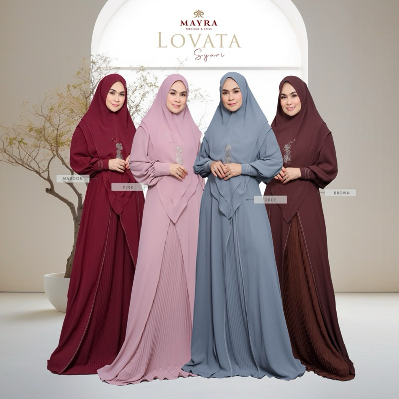 Gamis Lovata Syari Series Original By Mayra (READY SIAP KIRIM)