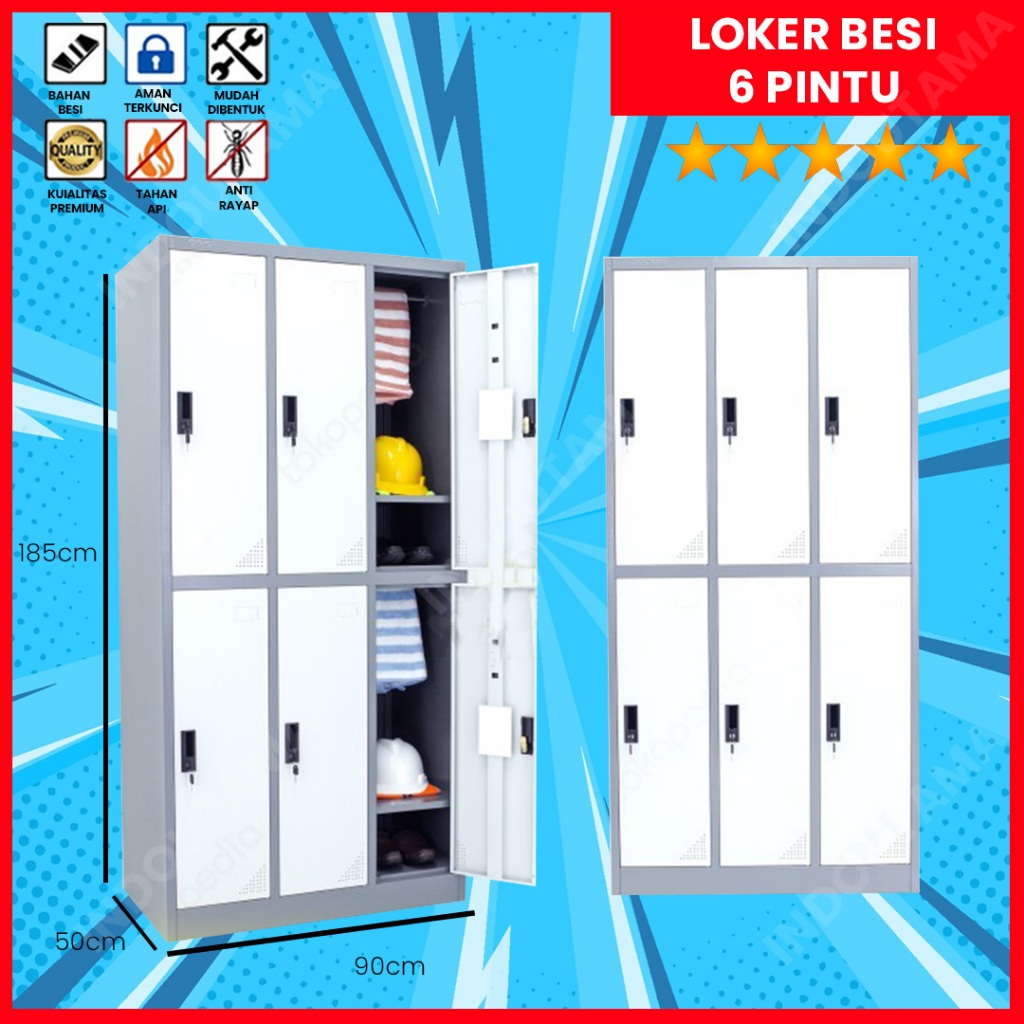 Loker besi 6 Pintu Locker Besi 6 Pintu 3 Baris