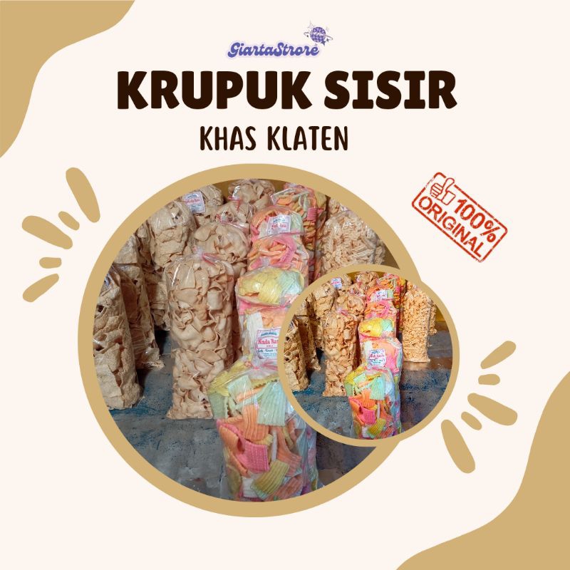 

Kerupuk Sisir Matang 1 ball(1 kg) / Krupuk jeberet Khas Klaten/Krupuk Warna Warni