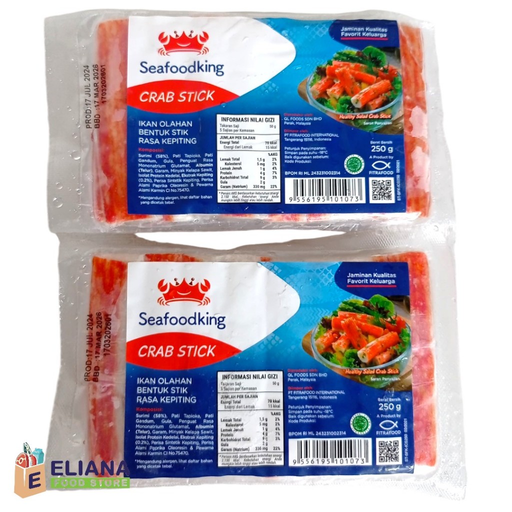 

Seafoodking PREMIUM CRAB STICK 250 GR