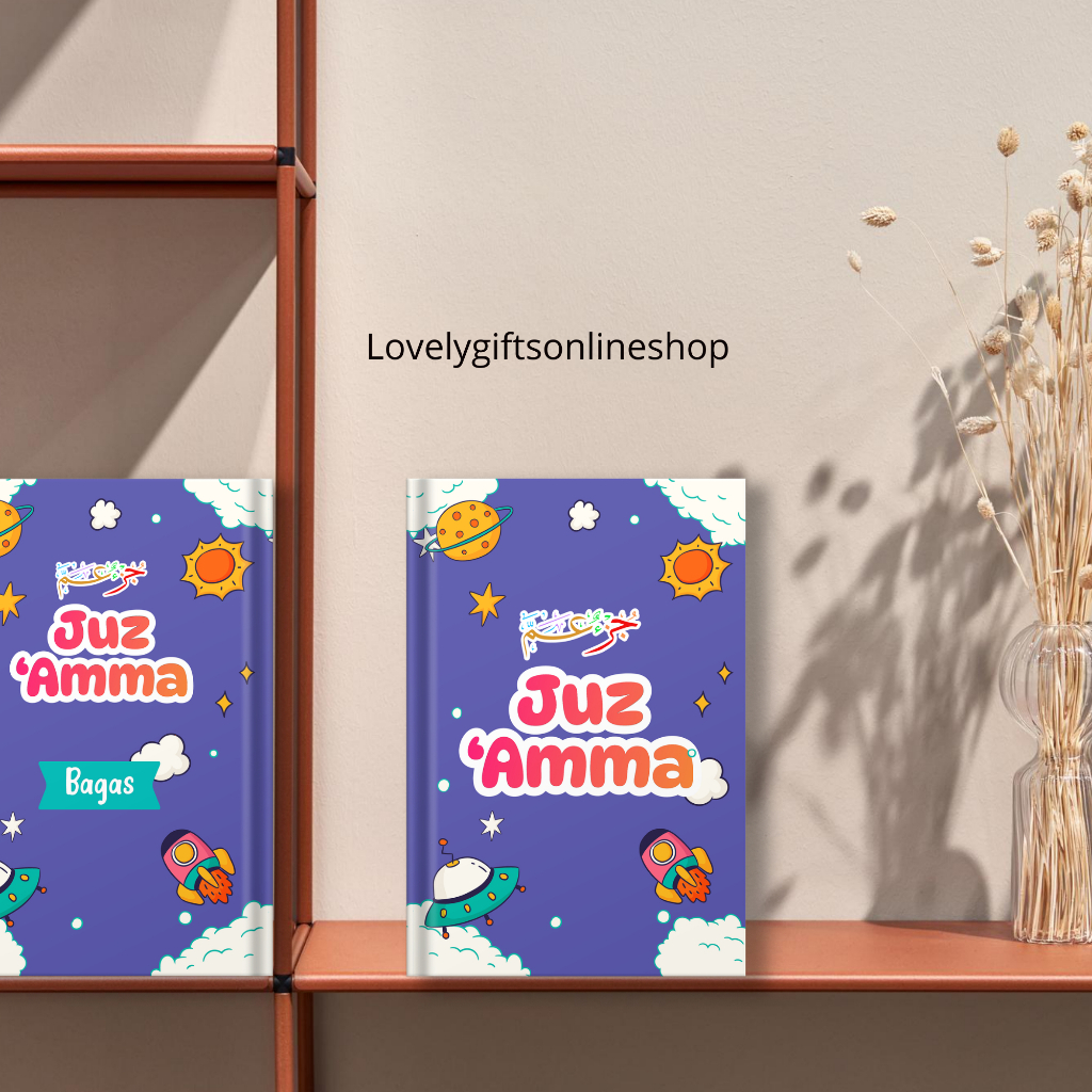 JUZ AMMA bisa FREE Custom Nama Dan Foto Full Color Soft cover JZ013 /Buku Juz Amma Tajwid Warna 7in1
