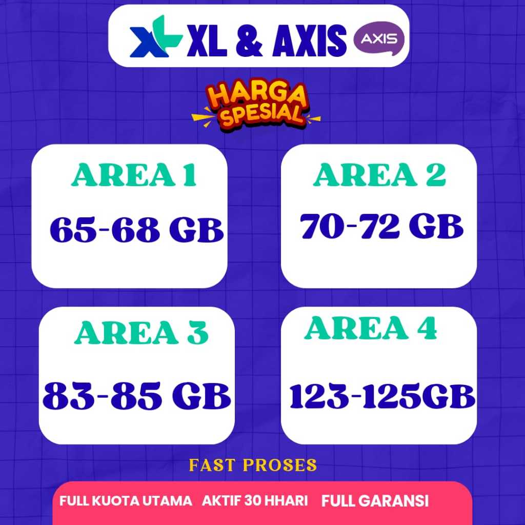 PAKET DATA KUOTA AKRAB UNTUK XL & AXIS  BIG JUMBO