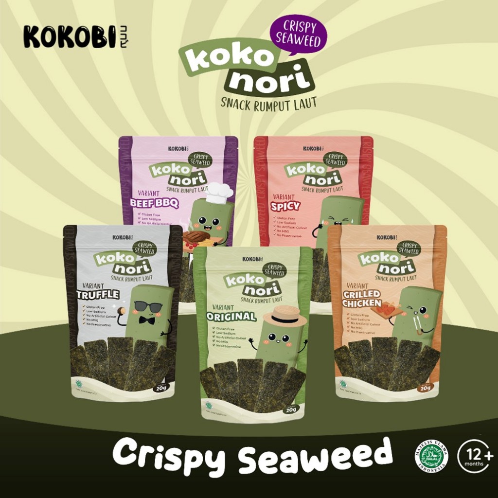 

KOKOBI Koko Nori Crispy Seaweed Snack Rumput Laut Cemilan Anak