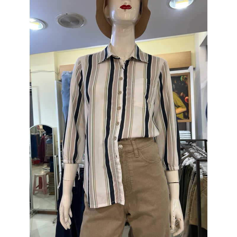 Kemeja Cewek Cardinal Girl Original Store , Kemeja Salur Cardinal