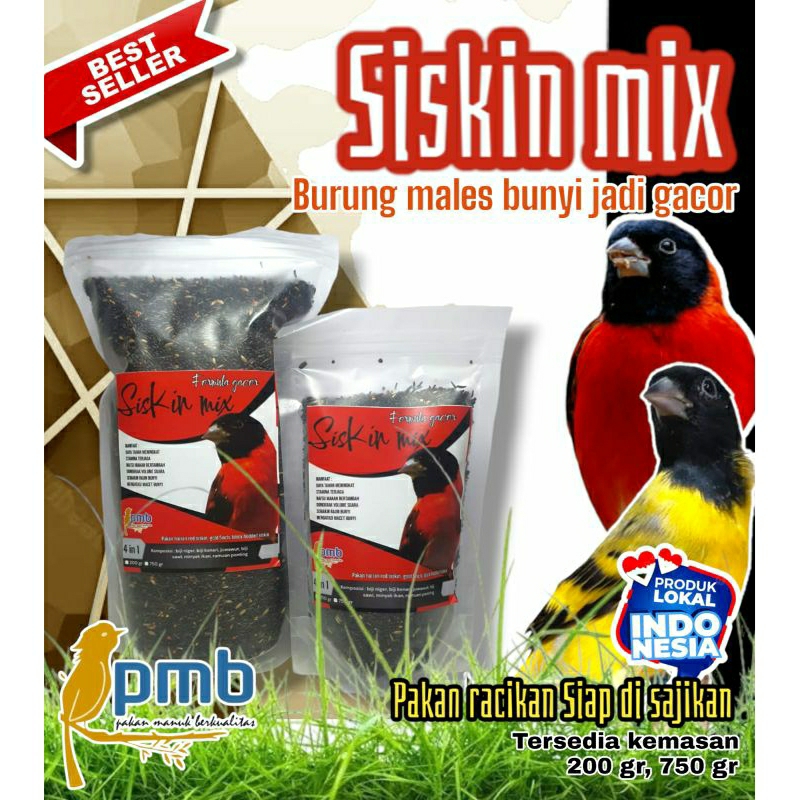 siskin mix pakan red siskin, BHS, gold finch dll special gacor PMB