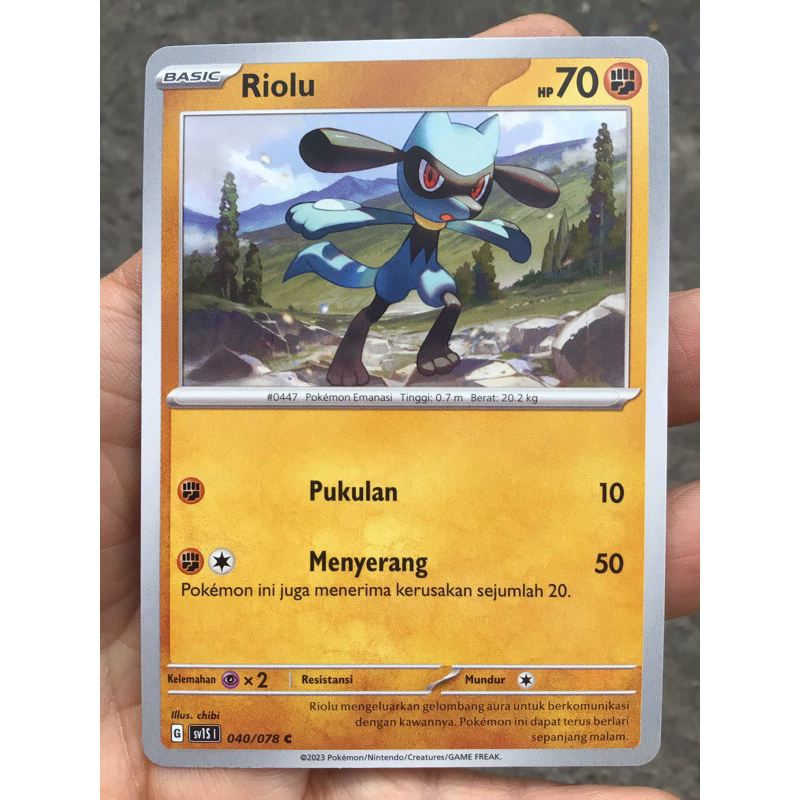 KARTU POKEMON RIOLU TCG original card promo
