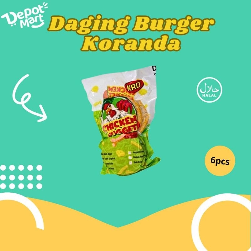 

Daging Patty Burger Crispy Koranda Krispi Isi 6