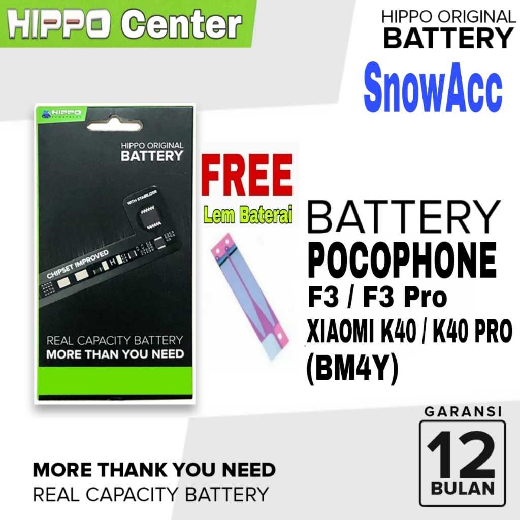 Hippo Baterai POCO F3 / F3 Pro / Xiaomi K40 / K40 Pro original baterai hippo Xiaomi K40 / K40 Pro (B