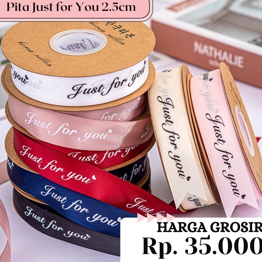 

PESTA DISKON FLORIST THINGS 1 ROLL Pita Satin 25cm Just For You Korean Ribbon Pita Kado Pita Bunga Pita Just For You Pita Pembungkus Kado Hiasan Kado Korean Just For You Ribbon Pita Cantik Pita Sablon