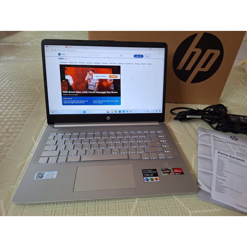 LAPTOP HP 14S FQ2002AU AMD RYZEN 5 5620U RAM 8 GB / SSD 512 GB