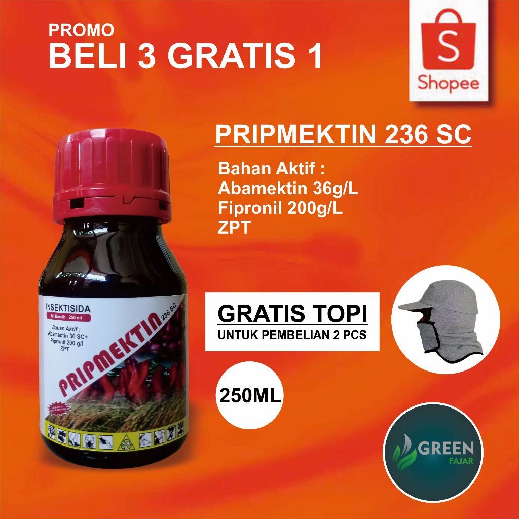 PRIPMEKTIN 236SC 250ML PROMO Grosir /Abamektin/Fipronil/zpt/abacel/insektisida