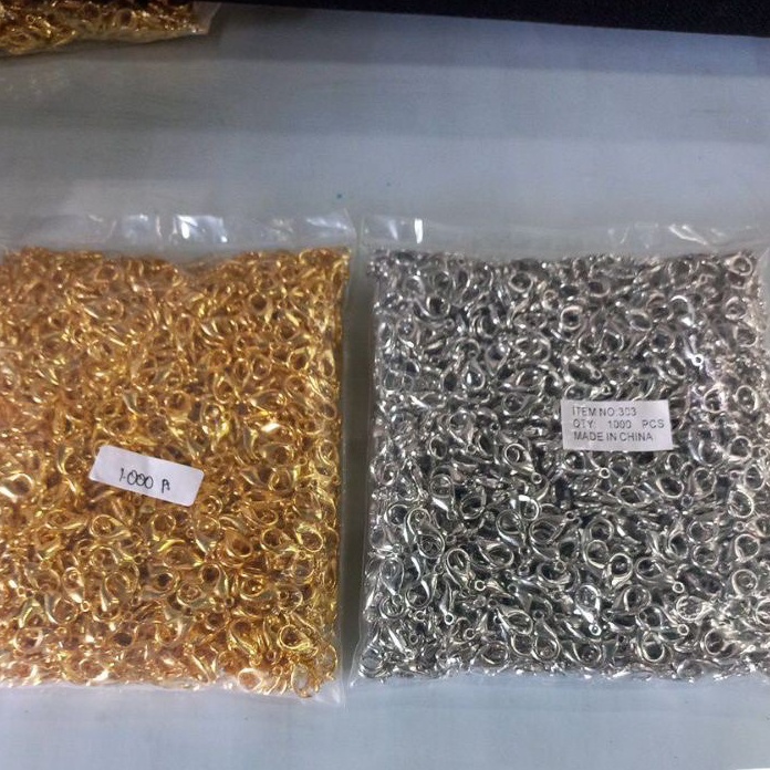 

BONANZA KOKOT UDANG 14MM 16MM SILVER GOLD BESAR KECIL PER PAK ISI 1