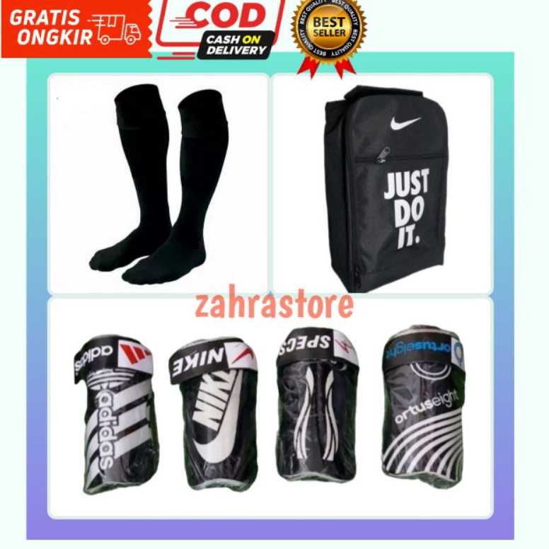 Terbagus PAKET Tas bola deker kaos kaki bola panjang paket sepatu bola