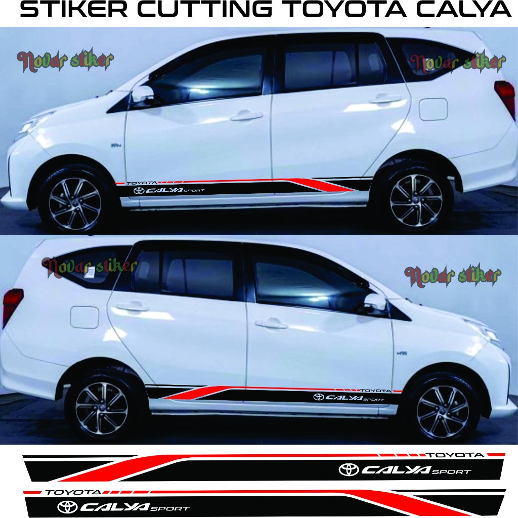 new stiker cutting mobil toyota calya stiker list bodi samping toyota calya