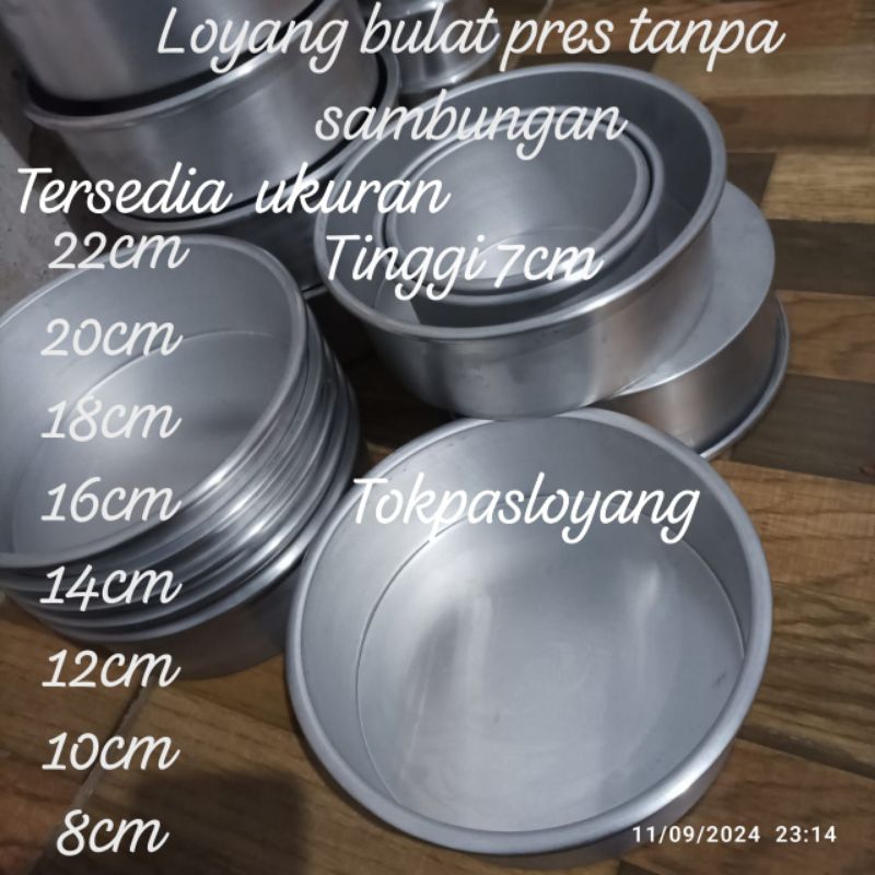 1pcs Loyang bulat/mini cetakan kue bulat kecil/pres tanpa sambungan