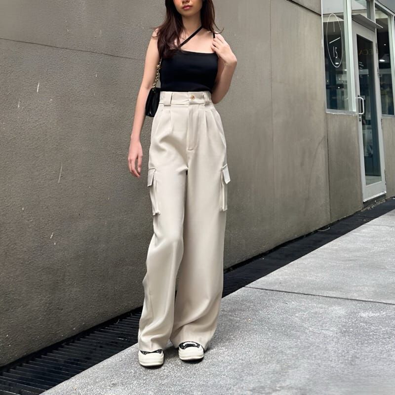 Celana Cargo Wanita Highwaist Premium Jumbo ll Cargo Panta Wanita Terbaru ll Celana Cargo Wanita
