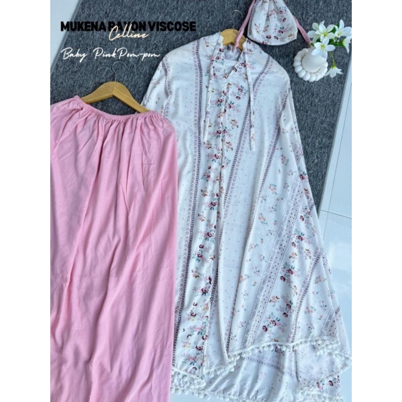 Mukena Dewasa Rayon  Motif Viscose Premium | Mukena Adem | Mukena Terbaru 2024 | Mukena Karet Kepala