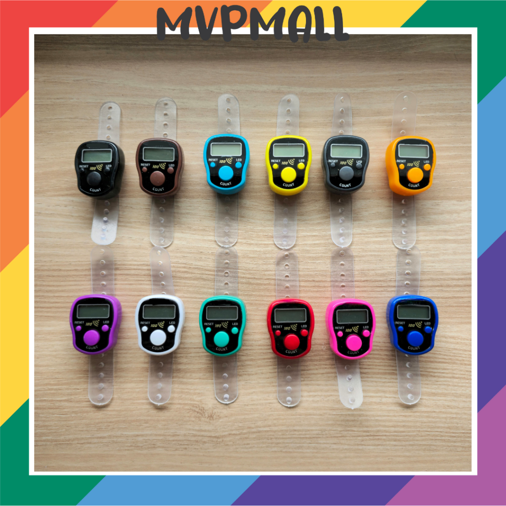 (Tanpa Kemasan) Tasbih Digital LED Alarm Finger Counter Alat Hitung Digital Cincin
