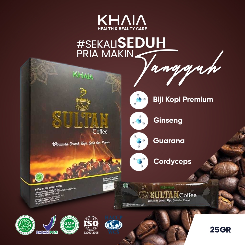 

KHAIA Coffee Sultan 1 Sachet | Sultan Coffee | Kopi Sultan | Coffee Sultan | Kopi Stamina