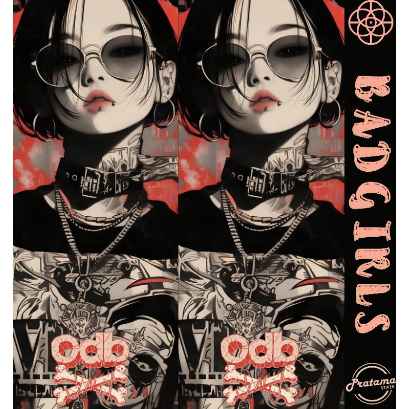 

stiker wrap baterai 18650 odb badgirls v2