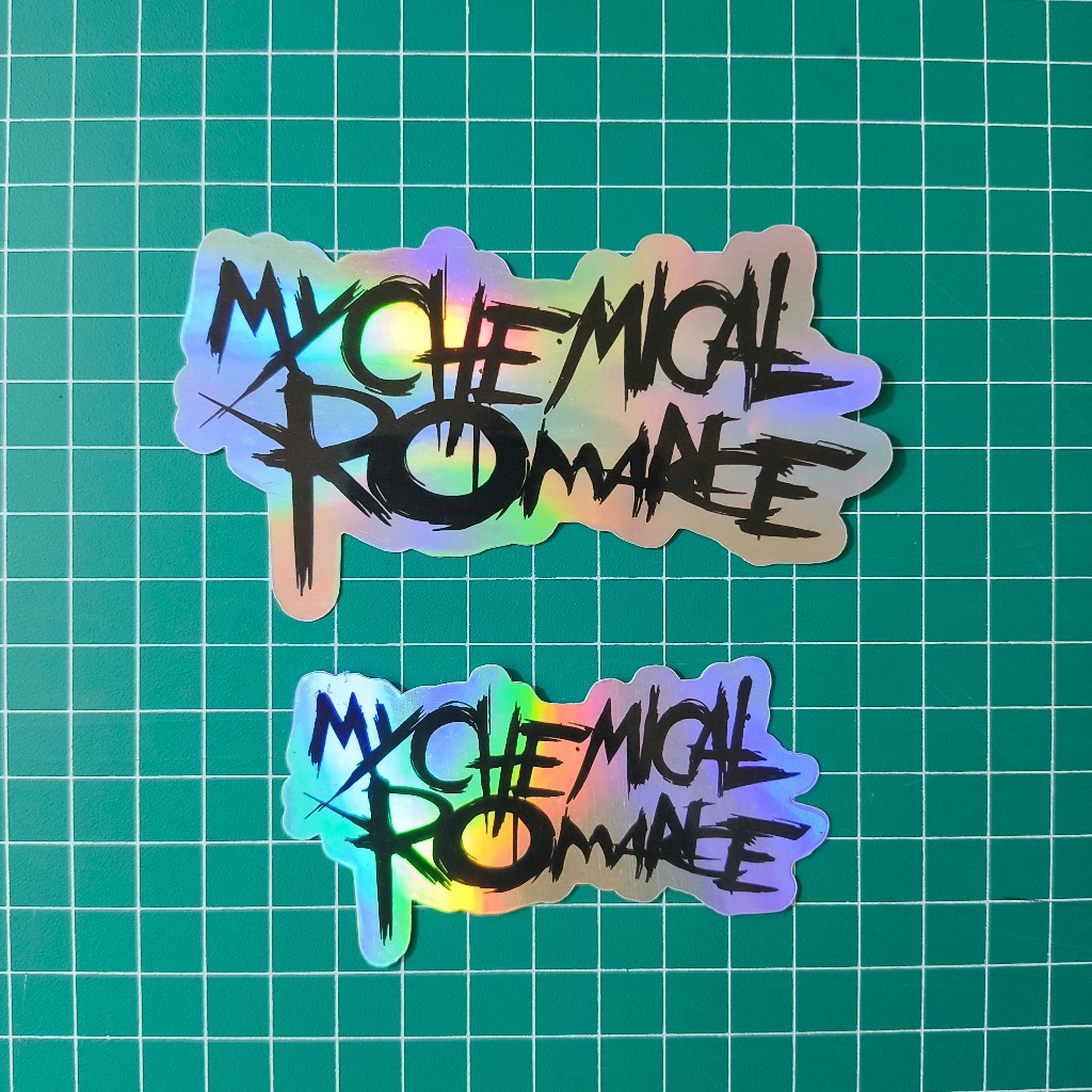 

(2 pcs) Sticker Series HOLOGRAM MY CHEMICAL ROMANCE | Vinyl Laminasi anti air | ArtiStick Merch