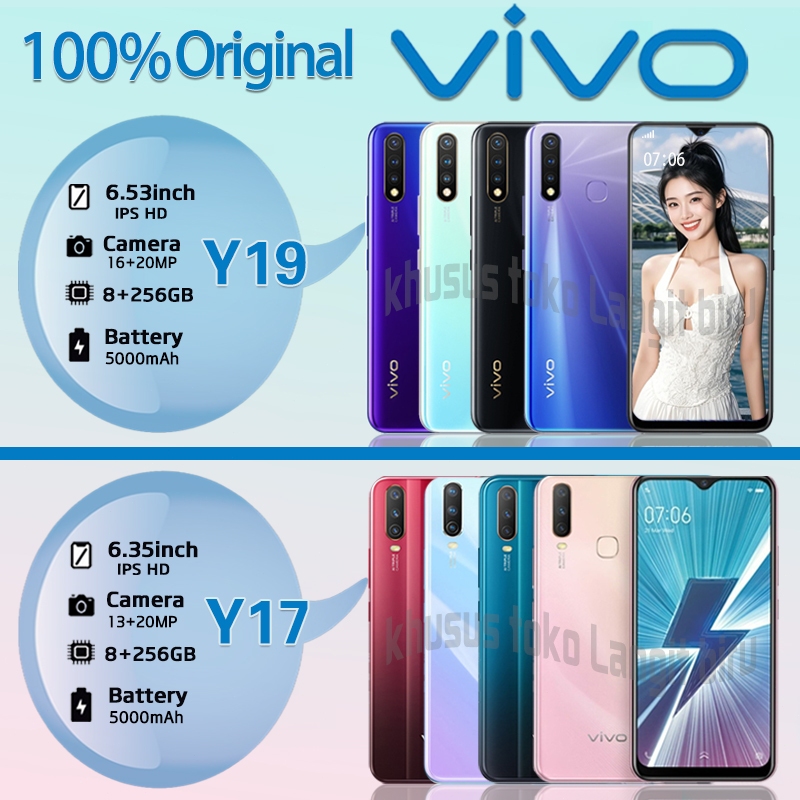 [mall shopee] HP VIVO Y19 RAM8/256GB Baru segel Smartphone Garansi penuh 12 bulan{Promo}