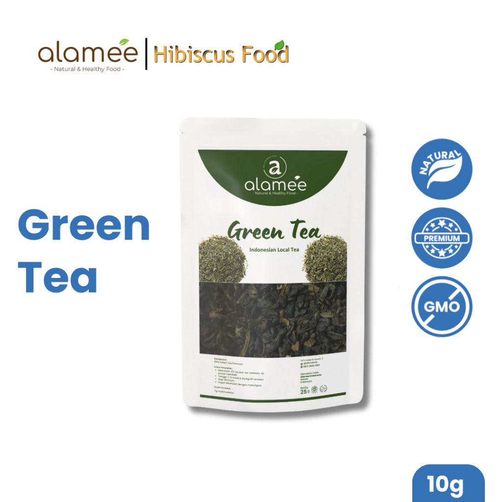 

ALAMEE Teh Hijau Green Tea Organic Kering Organik Greentea Minuman Herbal 10 gram