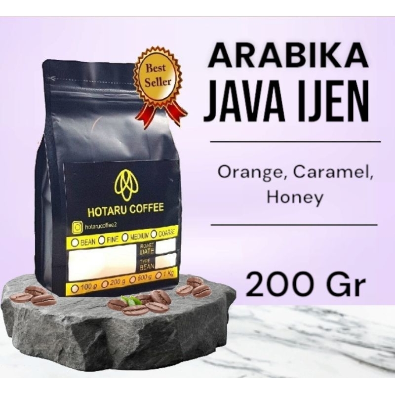 

Kopi Arabika Java Ijen Arabica Coffee Bean Biji dan Bubuk 200 Gr