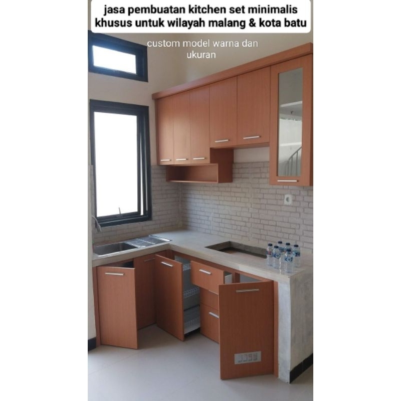 kitchen set minimalis meja dapur rak dapur lemari dapur kitchen set minimalis hpl custom kitchen isl