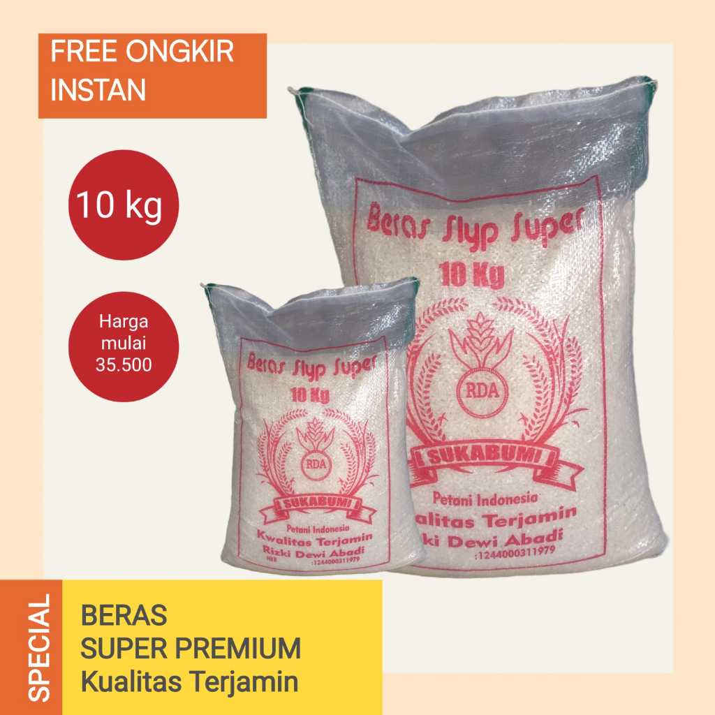 

Termurah! Beras Slyp Super Sukabumi 10 kg