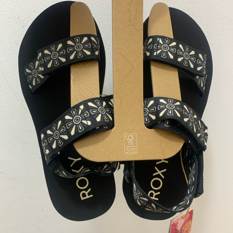 Sandal Wanita Roxy Original Roxy Cage Bkw New