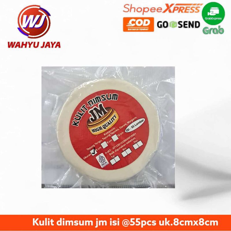 

kulit dimsum joyo mulyo Uk.8cm dan uk.9cm isi 55 pcs